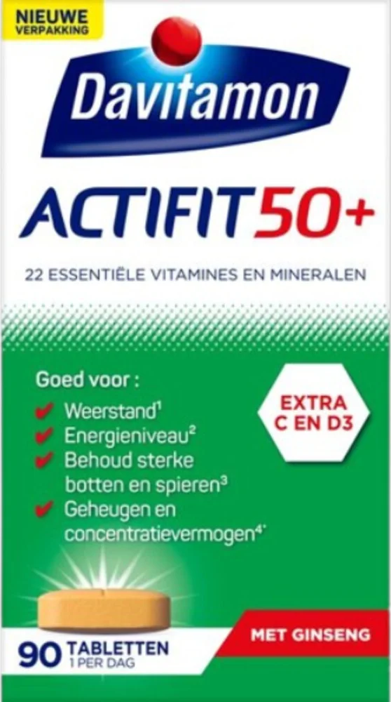4x Davitamon Actifit 50+ 90 tabletten