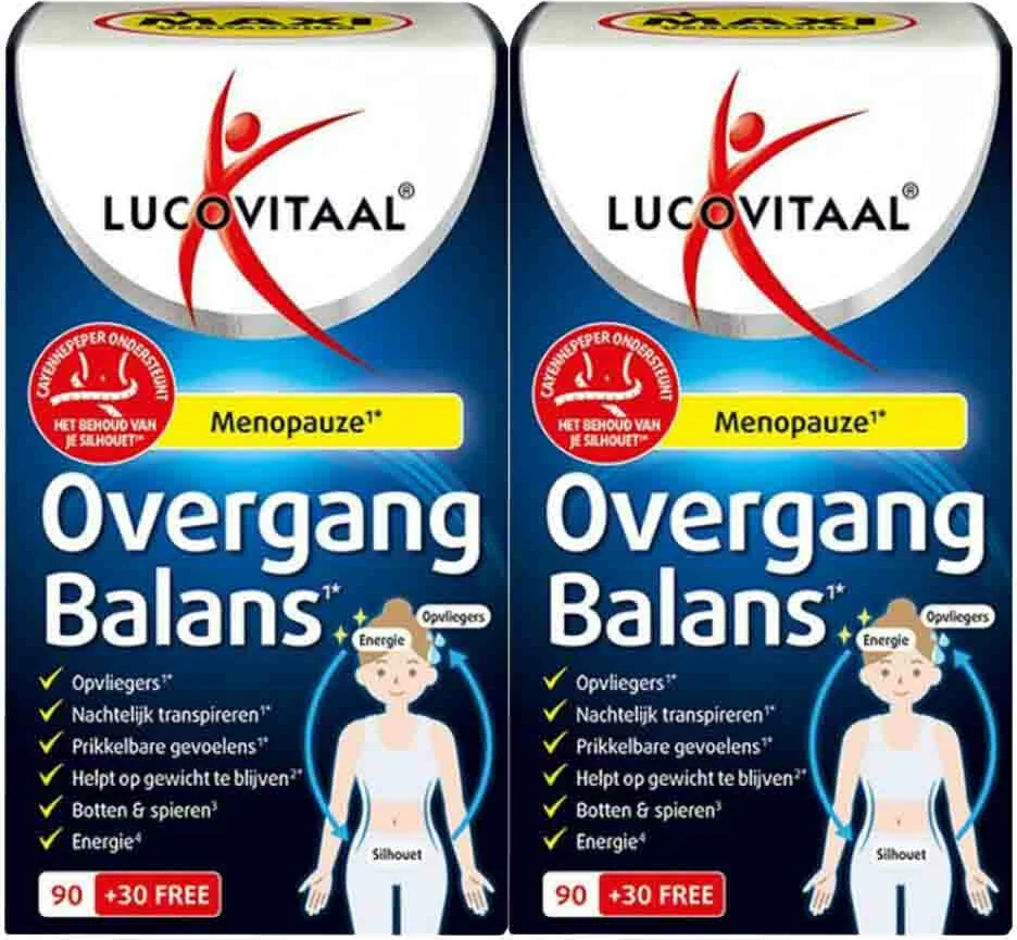2x Lucovitaal Overgang Balans Maxi Verpakking 120 tabletten