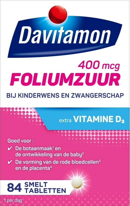 Davitamon Foliumzuur 84 smelttabletten