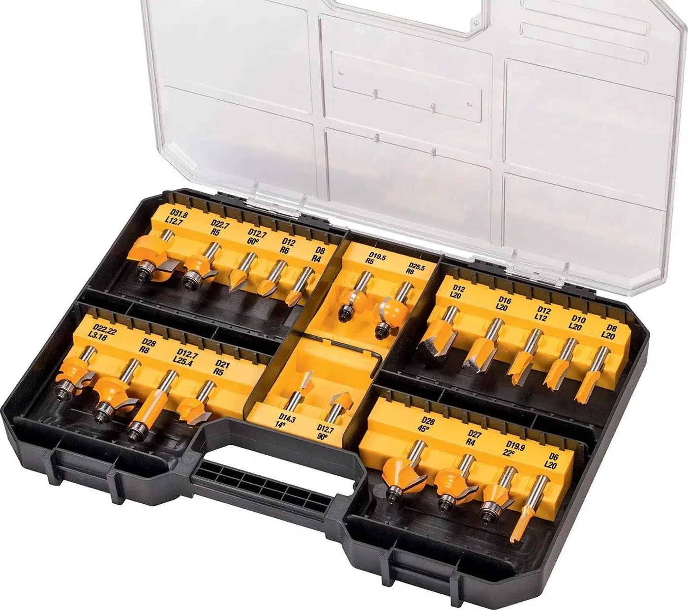 DeWALT DT90017 Frezenset 8mm 22-delig