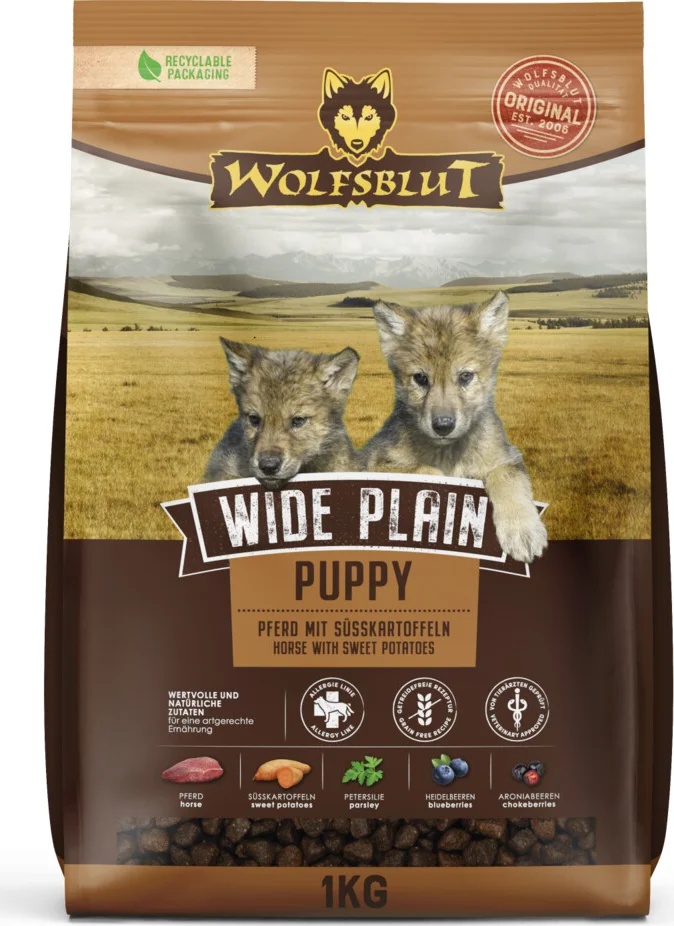 5x Wolfsblut Wide Plain Puppy 1 kg