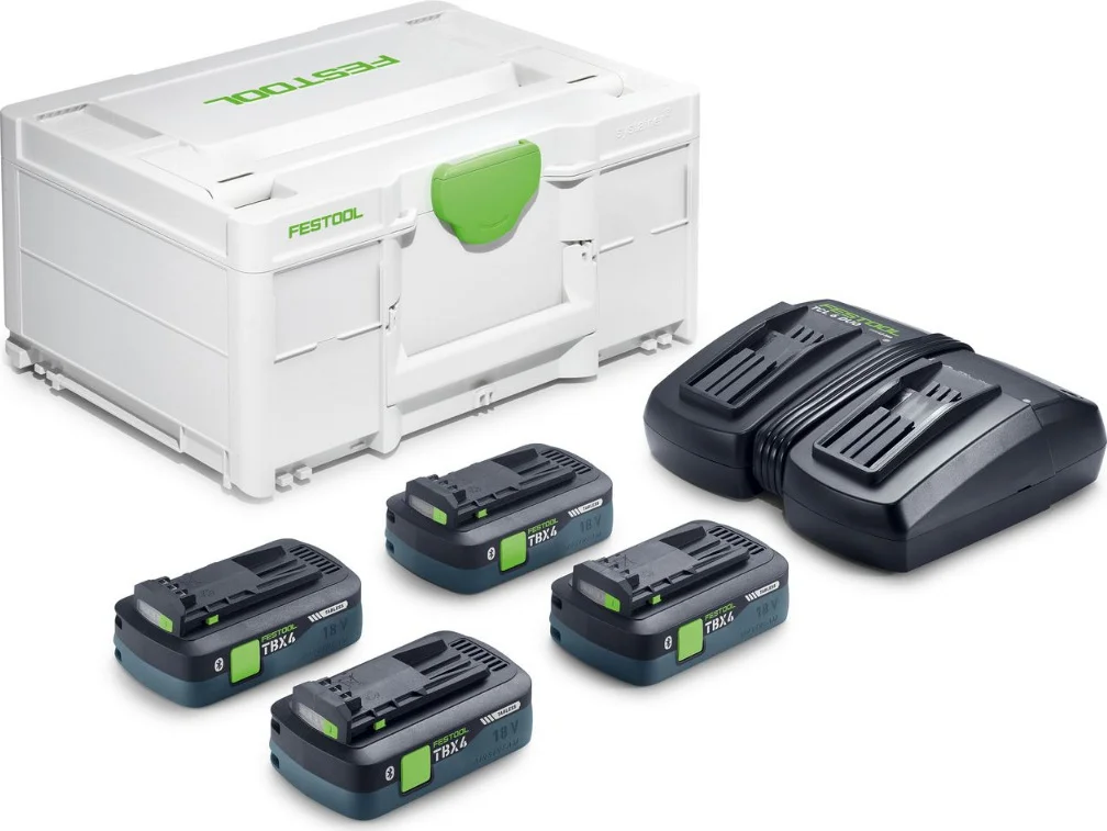 Festool SYS 18V 4xTBX4/TCL6DUO Energie-set in Systainer - 578823