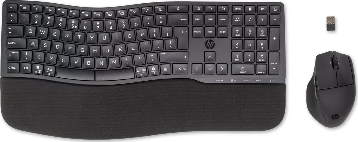 HP 680 Comfort Dual-Mode Keyboard and Mouse Combo-QWERTY- ISO layout