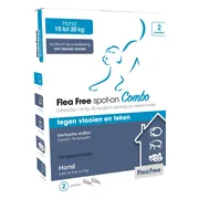 Flea Free Spot-on Combo Anti Vlooien en Teken Druppels Hond 10-20 kg 4 pipetten