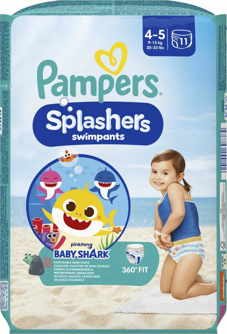 Pampers Splashers Zwemluiers Maat 4-5 (9-15 kg) 11 stuks