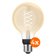 Philips Hue Filamentlamp White Globe E27 4-pack