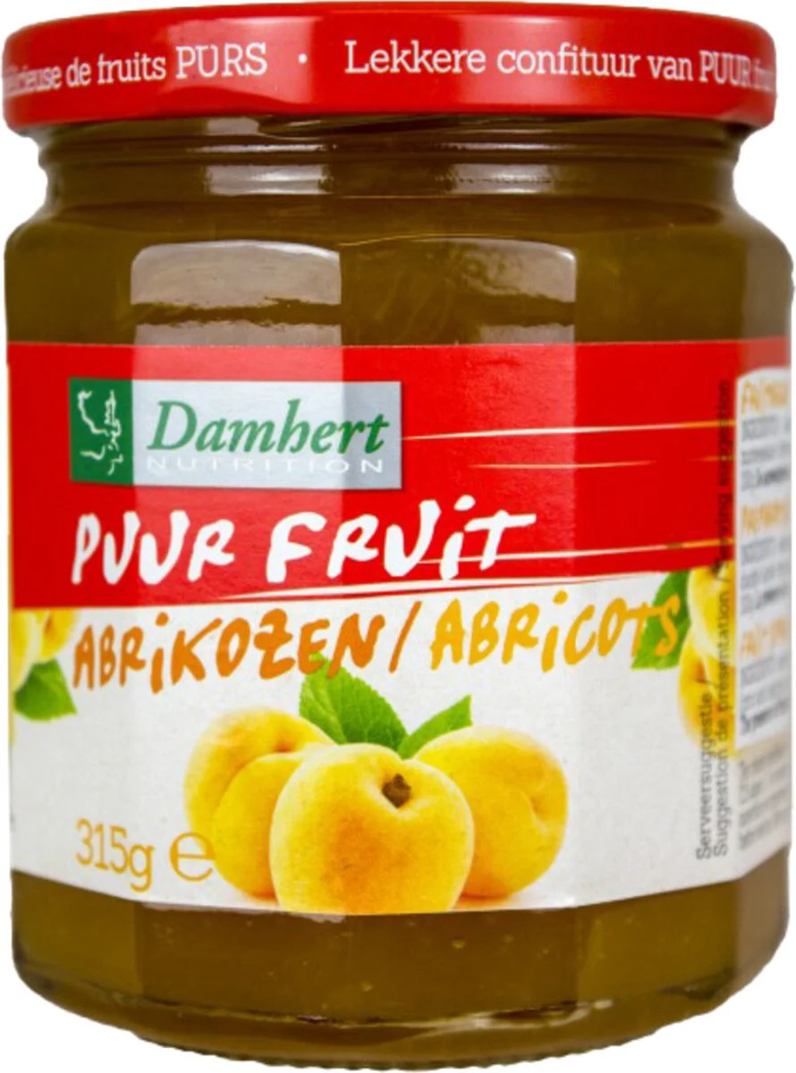 Damhert Puur Fruit Confituur Abrikozen 315GR