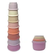 Jean's goods - Stapeltorentje - stapeltoren - stapelbekers - baby speelgoed - duurzaam speelgoed vanaf 18 maanden - montessori - peuter speelgoed - kinderspeelgoed - educatief speelgoed - baby stapelspeelgoed - kraamcadeau - babycadeau