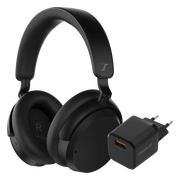 Sennheiser Accentum Wireless Zwart + BlueBuilt Quick Charge Oplader met Usb A Poort 18W