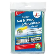 Lucovitaal Schoonmaakdoek Bamboe 3 stuks