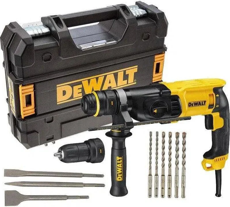 DeWALT D25134KP Combihamer SDS-Plus 2,8J + snelwisselboorkop + boren- en beitelset 800W in TSTAK