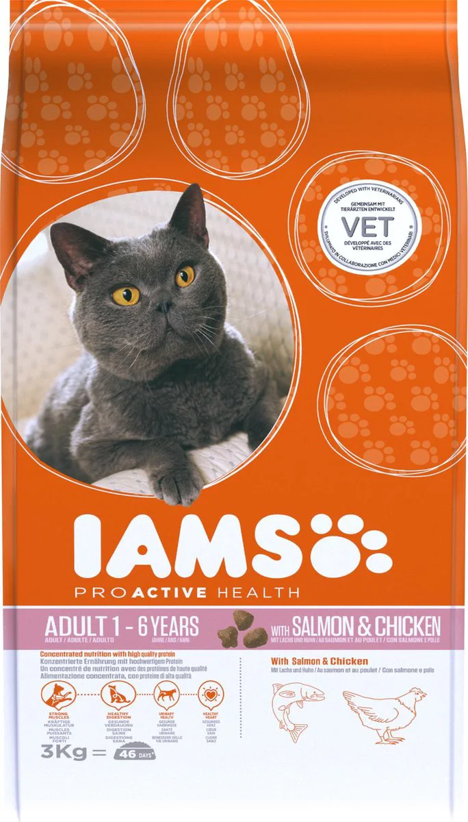 IAMS Kat Adult Zalm 3 kg