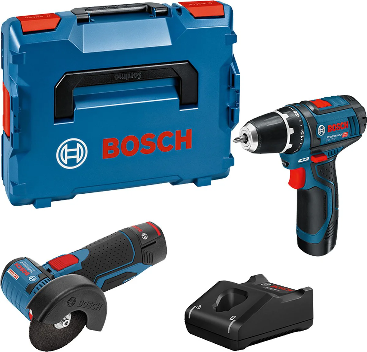 Bosch Professional Accu Combipack 12V GSR 12-15+GWS 12V-76 2.0Ah in L-Boxx - 0615990N2U
