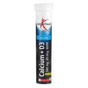 2x Lucovitaal Calcium 500mg + D3 Citroensmaak 20 bruistabletten