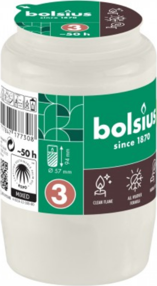 Bolsius Herdenkingslicht nr. 3 Wit