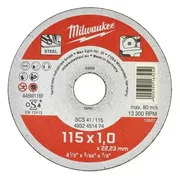 Milwaukee Dunne metaal snijschijf, contractor series SCS 41/115 x 1 x 22 mm opdrachtnemer series - 4932451474