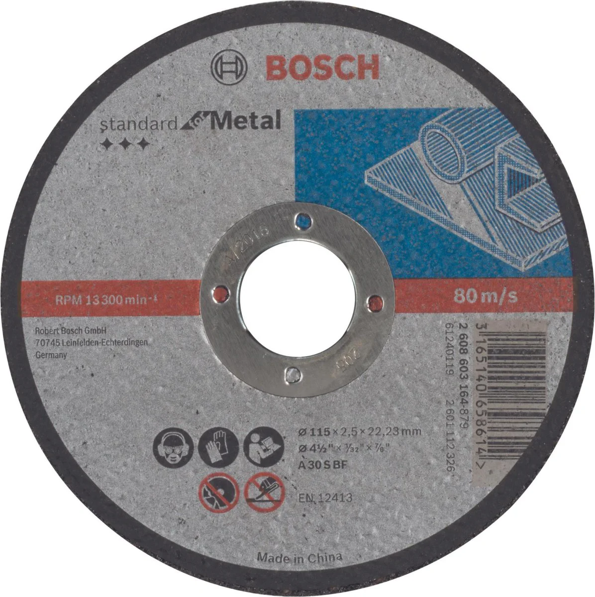 Bosch Professional Doorslijpschijf PRO Metal 115x22,23mm VE=1 - 2608603164