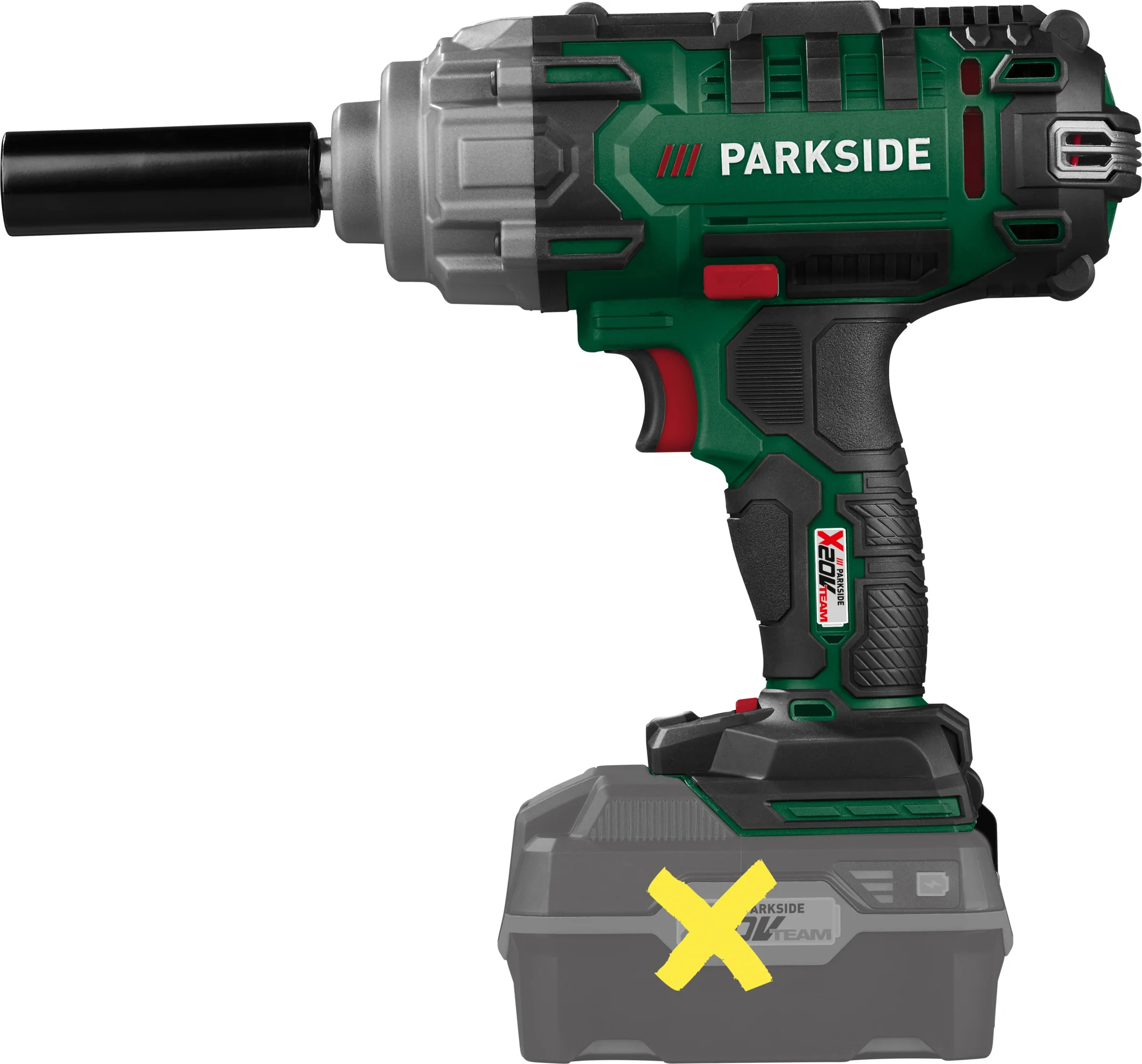 PARKSIDE Accu-slagmoersleutel 20 V zonder accu en oplader