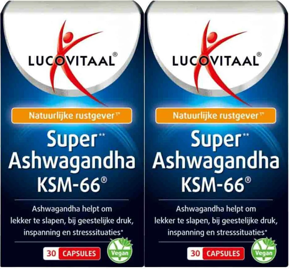 2x Lucovitaal Ashwagandha KSM-66 Super 30 capsules