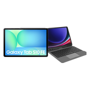 Samsung Galaxy Tab S10 FE 10,9 inch 128GB Wifi en 5G Grijs + Toetsenbord Hoes QWERTY