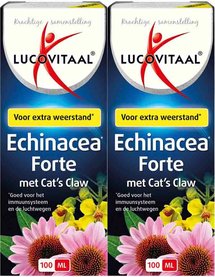 2x Lucovitaal Echinacea Forte met Cat's Claw 100 ml