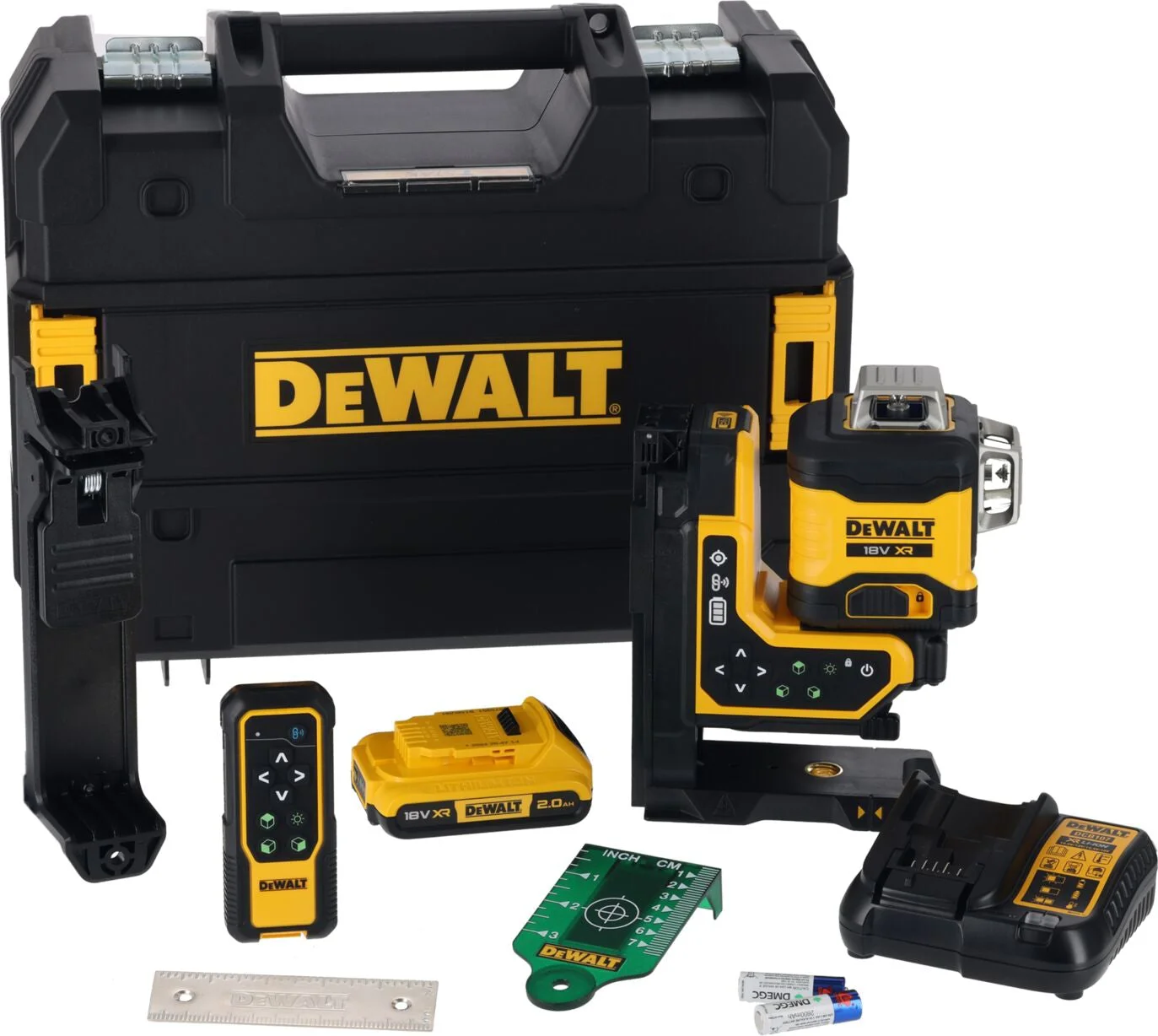 DeWALT DCLE34035D1 Accu groene lijnlaser met afstandsbediening 18V XR 2.0Ah in TSTAK