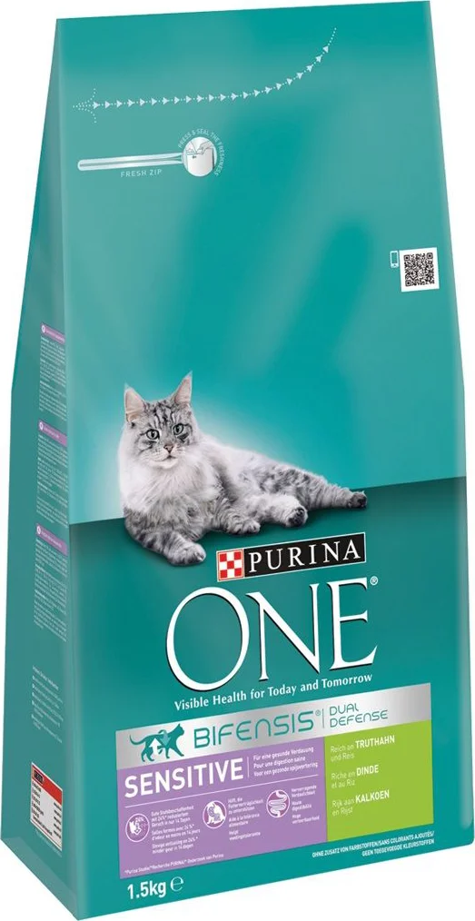 Purina ONE Kattenvoer Droog Sensitive Kalkoen 1,5 kg