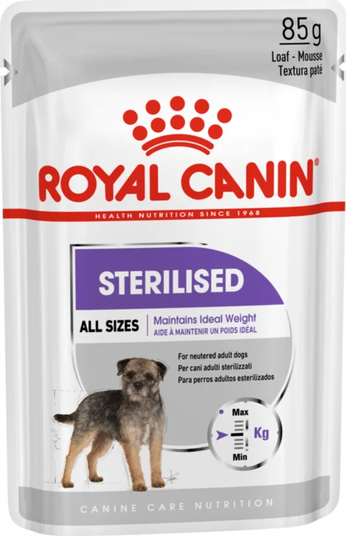 12x Royal Canin Sterilised Hondenvoer Nat 85 gr