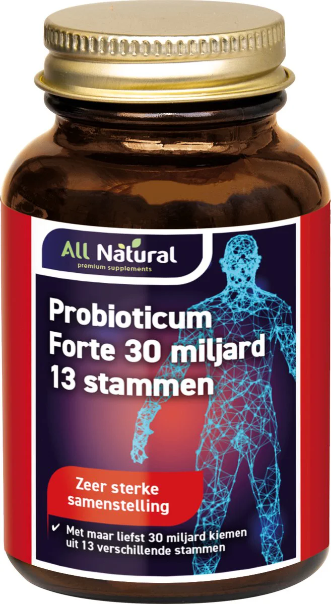 All Natural Probioticum Forte 30 miljard 13 stammen Capsules 30VCP