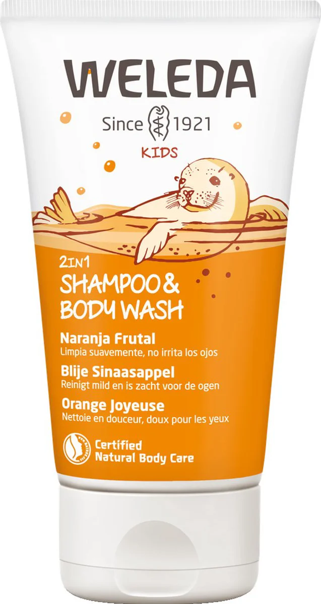 WELEDA Kids 2in1 Shampoo & Body Wash Blije Sinaasappel 150 ml