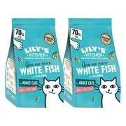 2x Lily's Kitchen Katenvoer Droog Adult Witvis & Zalm 800 gr