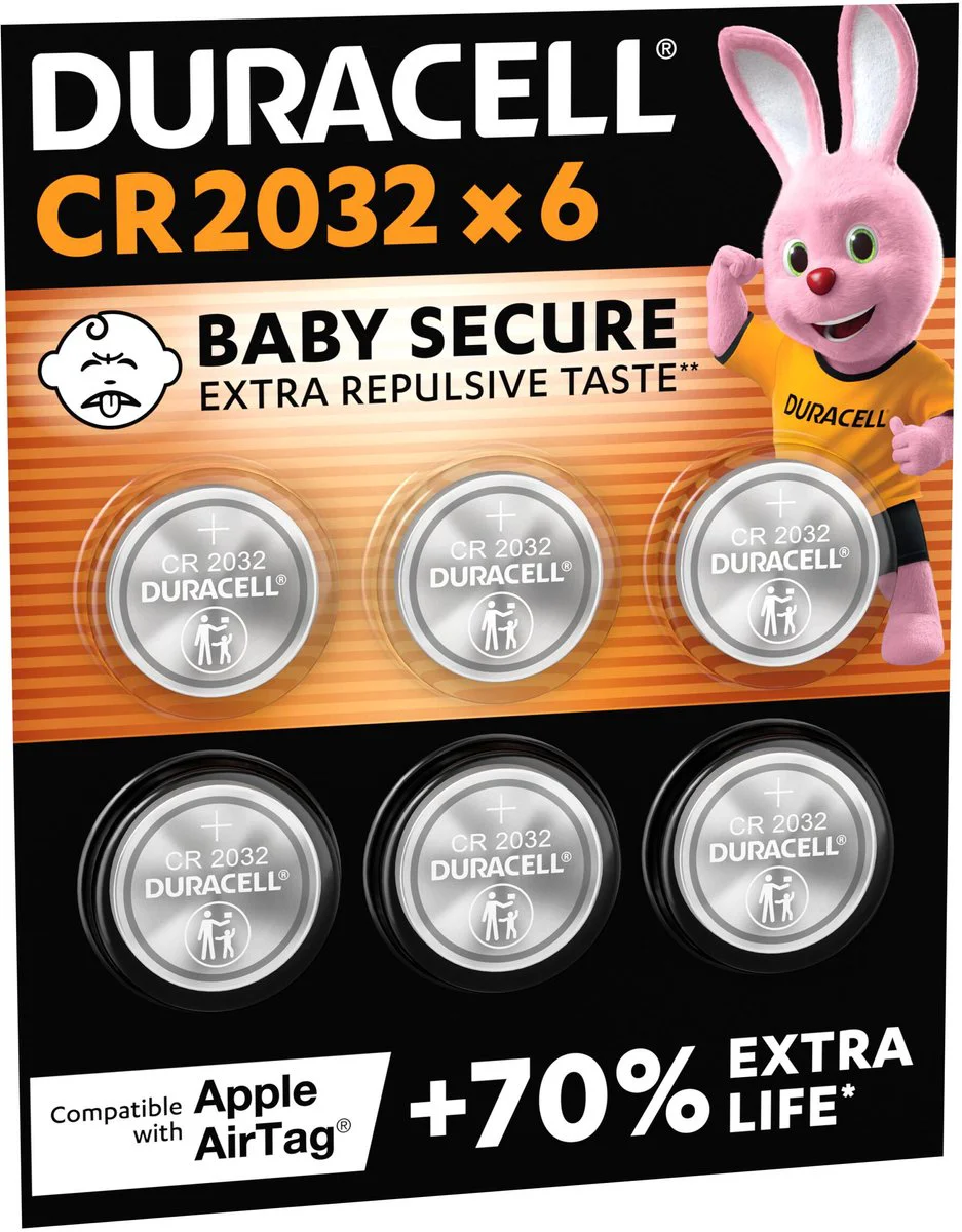 Duracell Specialty CR2032 lithium knoopcelbatterijen 3V 6 stuks