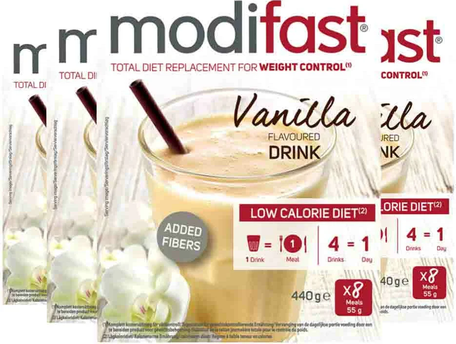 4x Modifast Weight Control Milkshake Vanille 8 x 55 gr