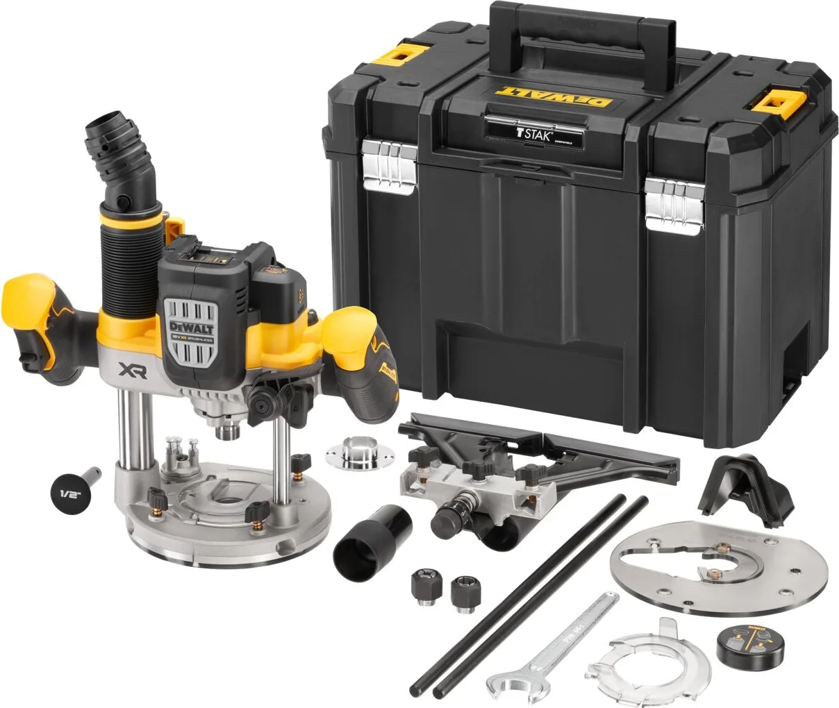 DeWALT DCW620NT Accu bovenfrees 18V XR Basic Body in TSTAK