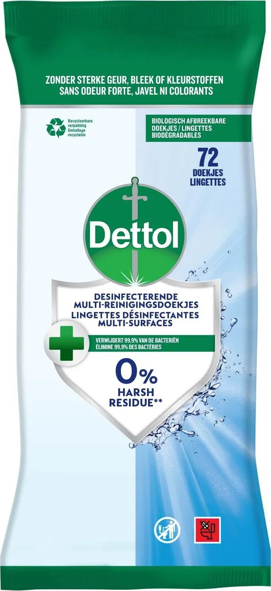 Dettol Desinfecterende Multi-Reinigingsdoekjes 72ST