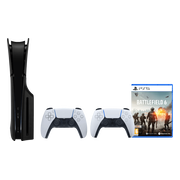 Sony PlayStation 5 Slim Disc Edition + Battlefield 6 + Covers Zwart + Extra Controller Wit