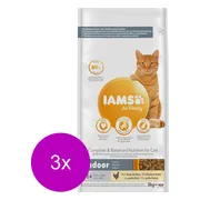3x IAMS Kat Adult Indoor Kip 3 kg