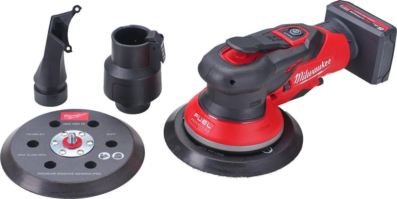 Milwaukee M12 FUEL™ FROS2.5-502X Accu excenterschuurmachine 150mm 12V 5.0Ah in HD-Box - 4933493648