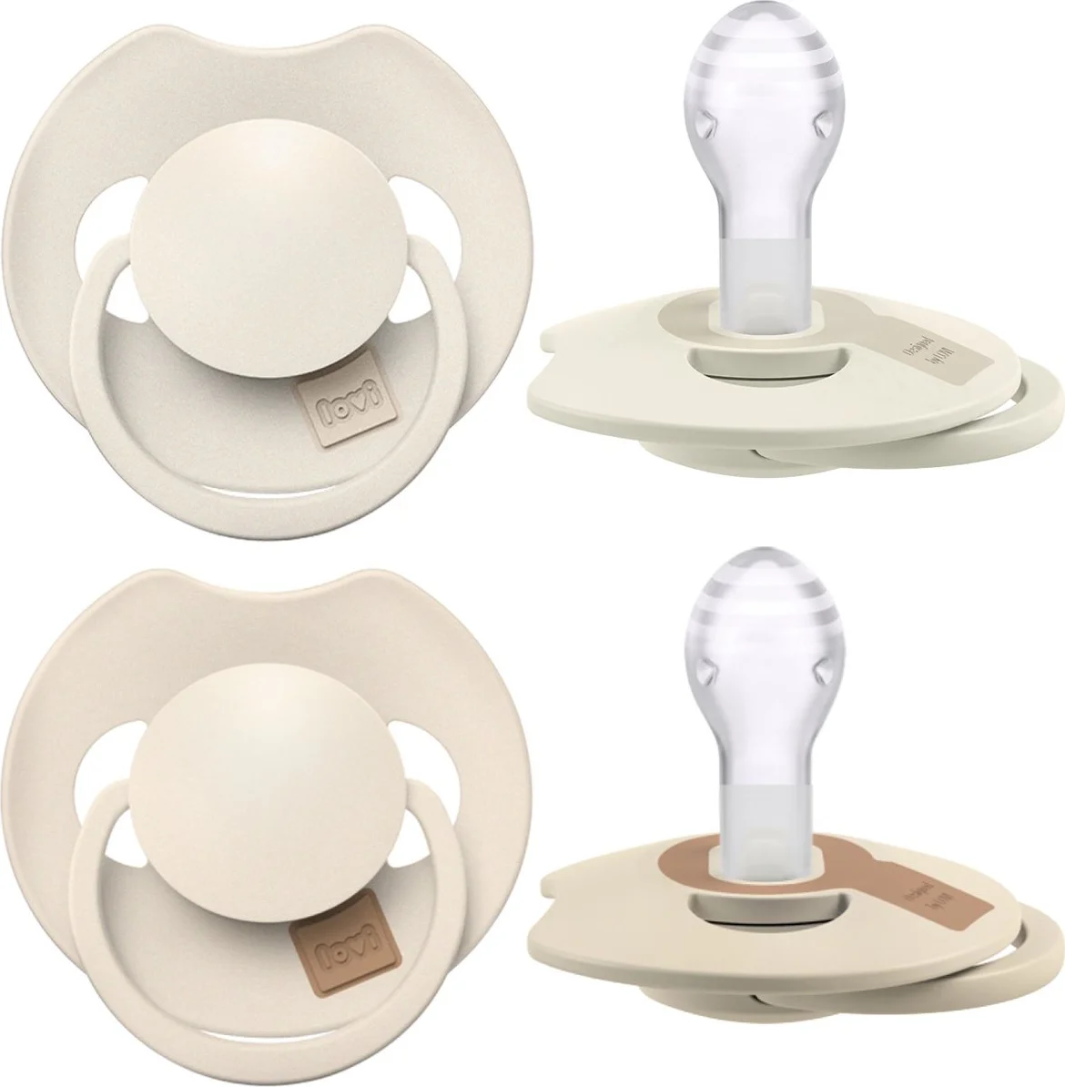 Difrax LOVI Prime Pacifier 18+ Months - Coconut/Ivory 2ST