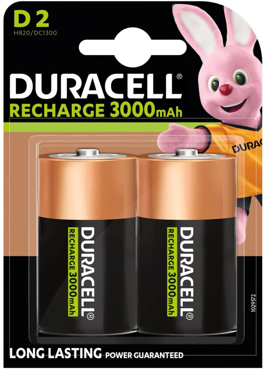 2x Duracell Oplaadbare Batterijen Ultra D 2 stuks