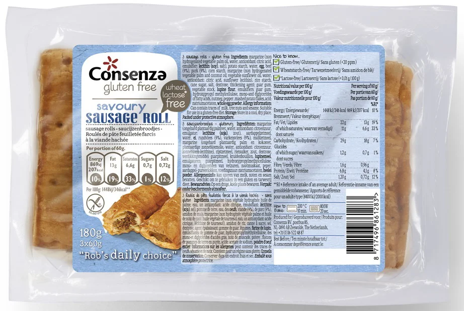 Consenza Saucijzenbroodjes 180GR
