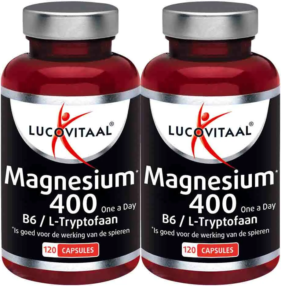 2x Lucovitaal Magnesium 400 met l-tryptofaan 120 capsules