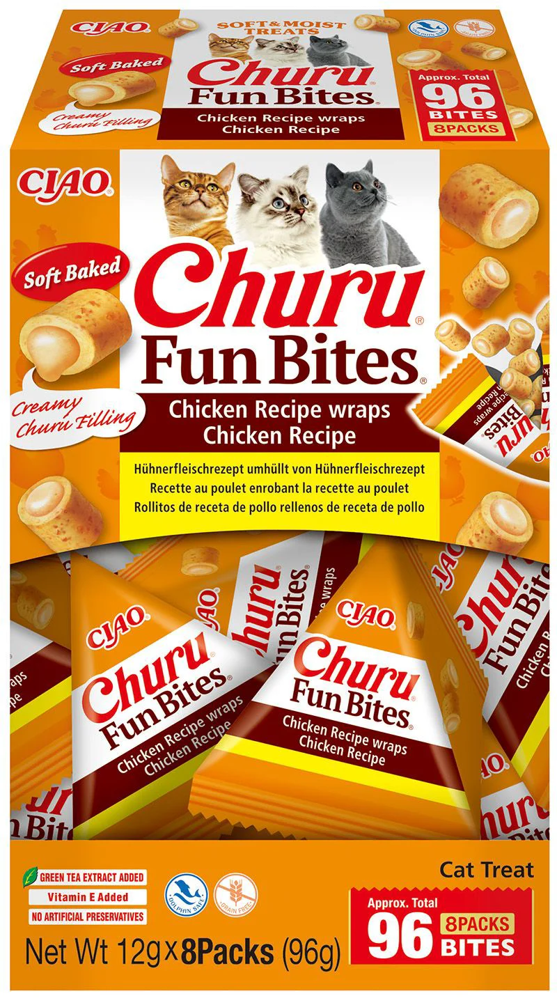 Ciao Churu Fun Bites Wraps Kattensnack Chicken 8 x 12 gr