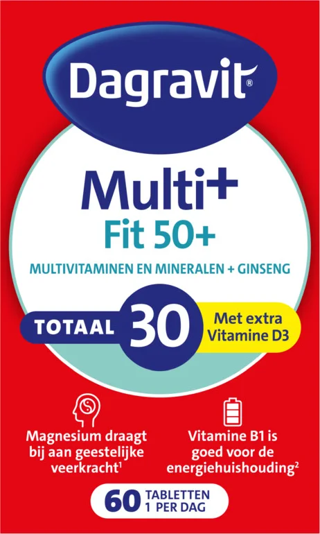 2x Dagravit Totaal 30 Vitaal 50+ 60 tabletten
