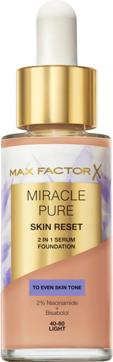 Max Factor Miracle Pure 2in1 Skin Reset Serum Foundation Light 30 ml