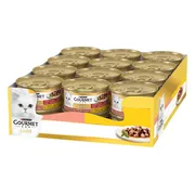 24x Gourmet Gold Kattenvoer Nat Fijne Hapjes Zalm - Kip 85 gr