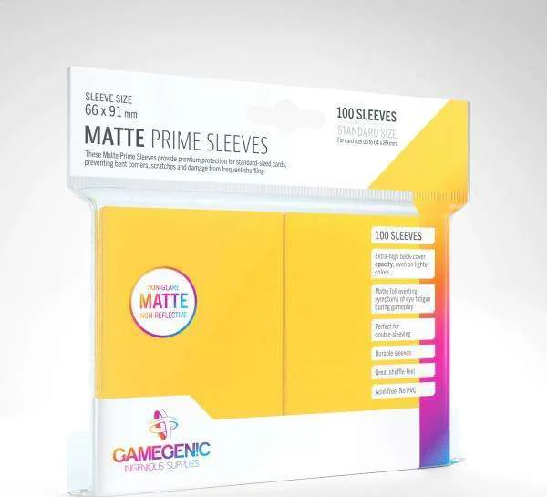 Gamegenic - Sleeves Matte Prime Yellow (100 Sleeves)