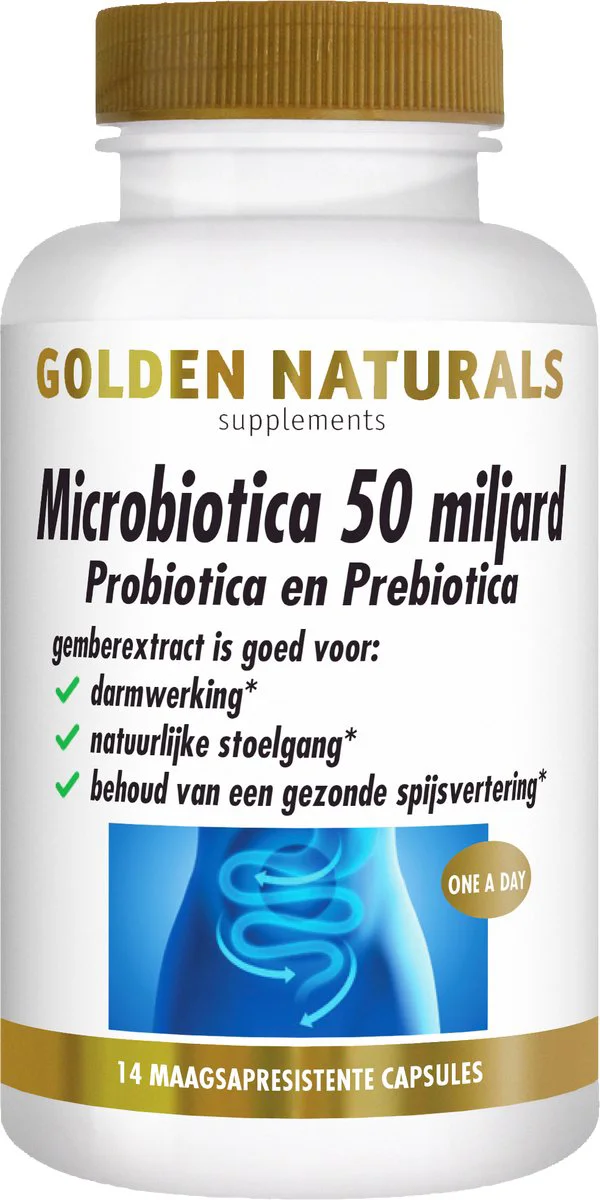 Golden Naturals Microbiotica 50 Miljard 14 vegacapsules