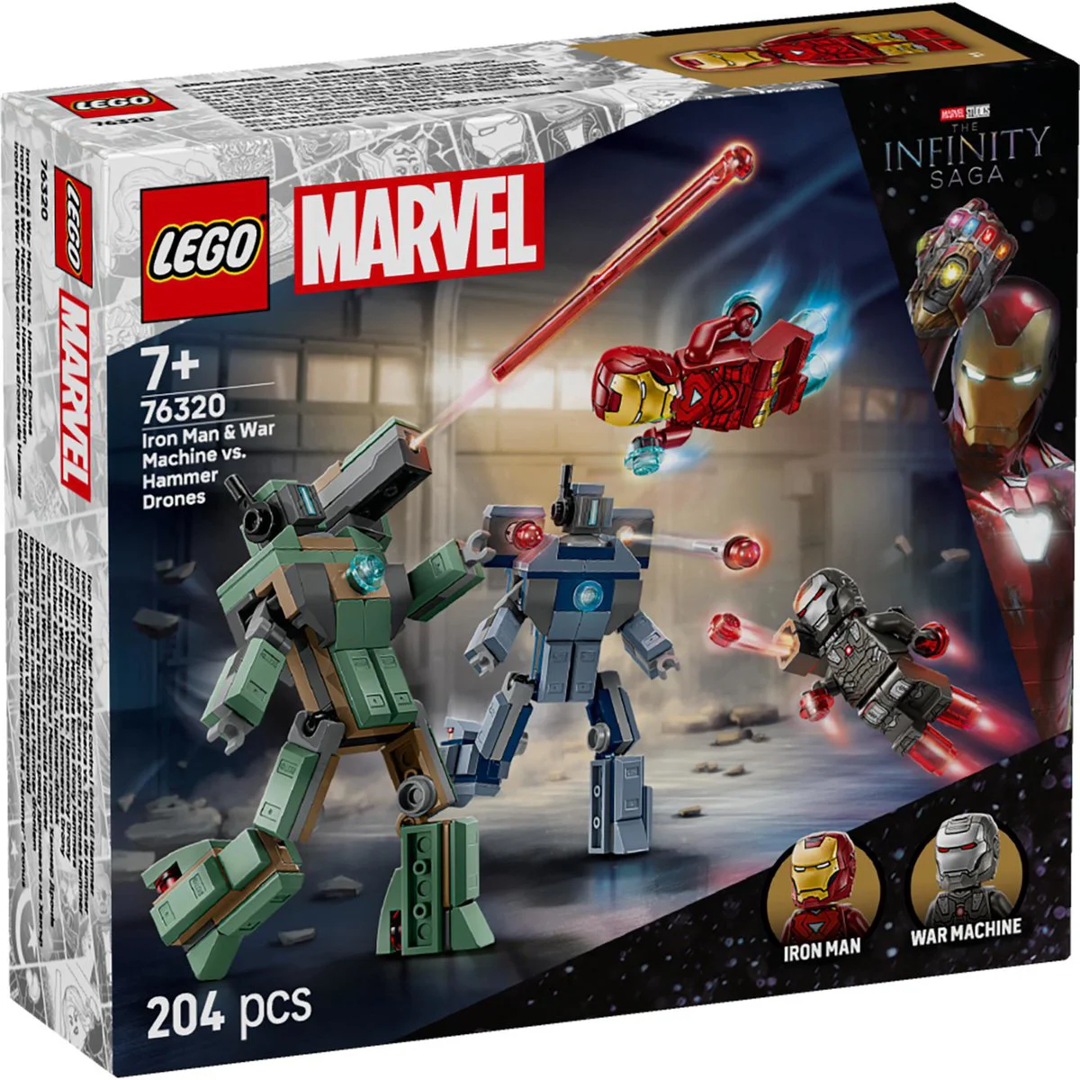 LEGO Marvel Iron Man en War Machine vs. Hammer Drones 76320