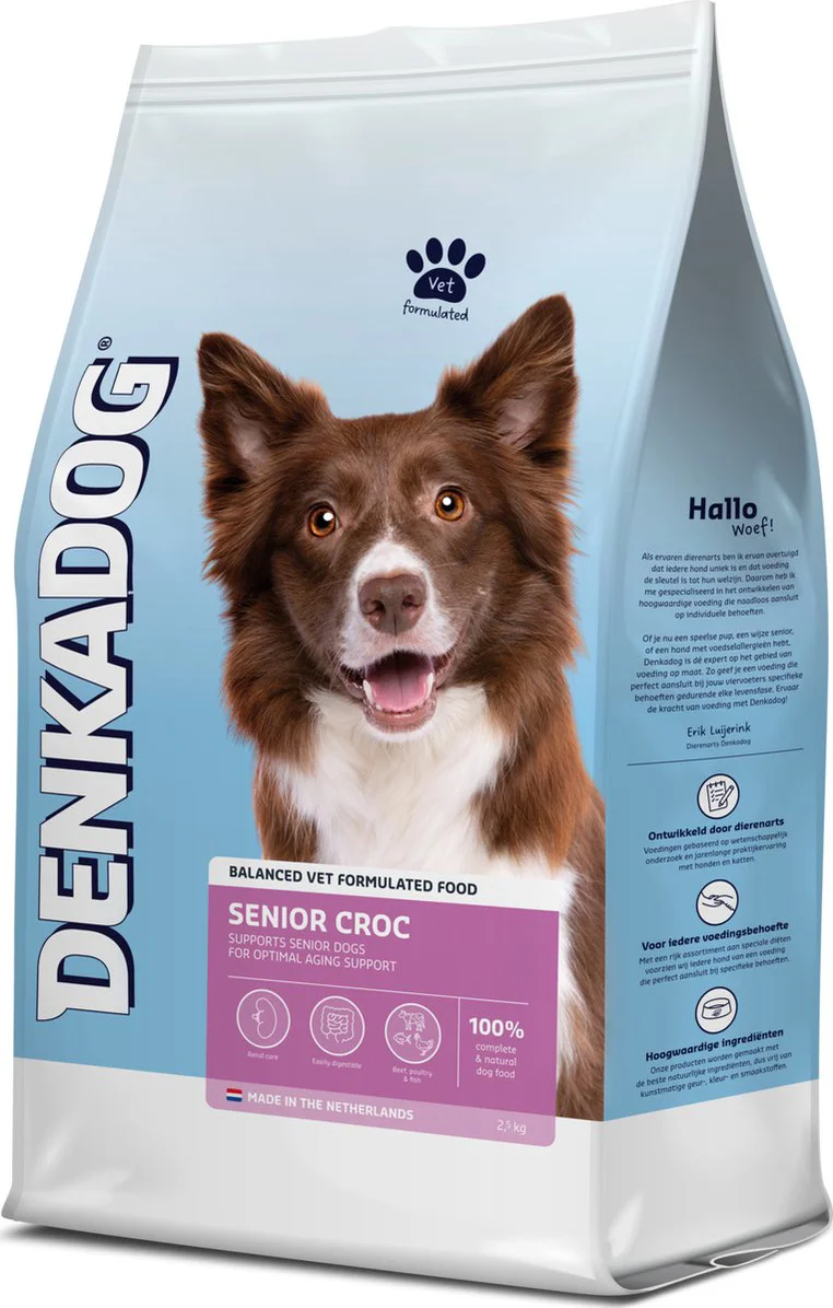 Denkadog Hondenvoer Senior Croc 2,5 kg